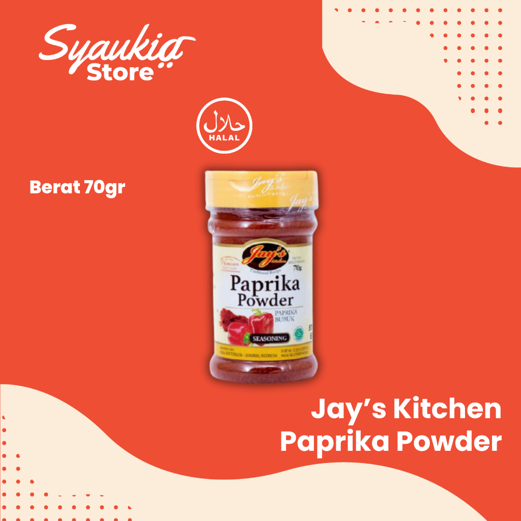 

Jays kitchen Paprika Powder Seasoning 70g (paprika bubuk)