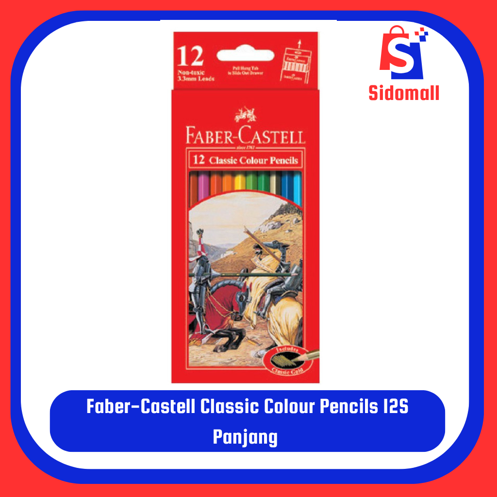 

Pensil pewarna pulas 12 Warna Panjang Faber Castell