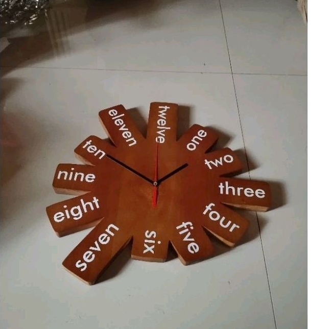 Jam Dinding Kayu Jati Modern Antik