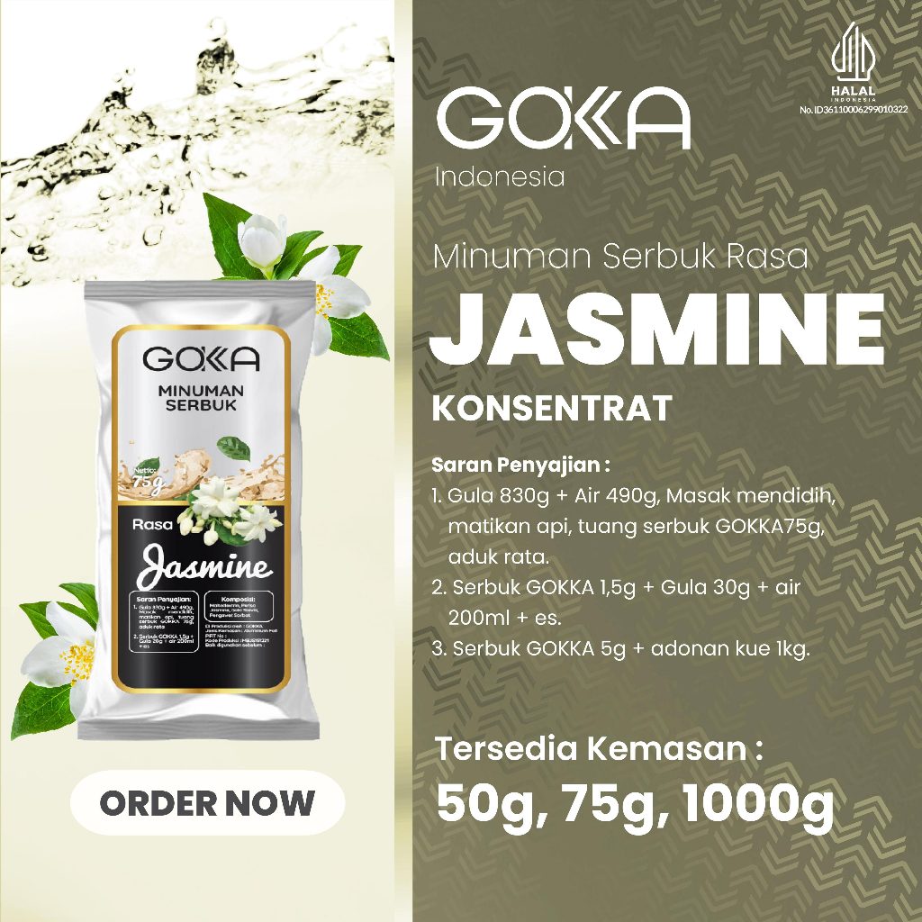 

Minuman Bubuk / Powder Gokka Rasa Jasmine Kemasan 50gr