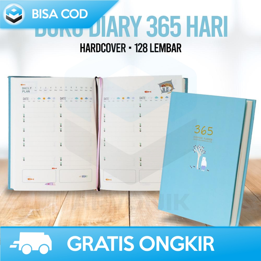 

BUKU DIARY AESTHETIC KOREA TEBAL HARD COVER DDT-4083-32 356 HARI LUCU