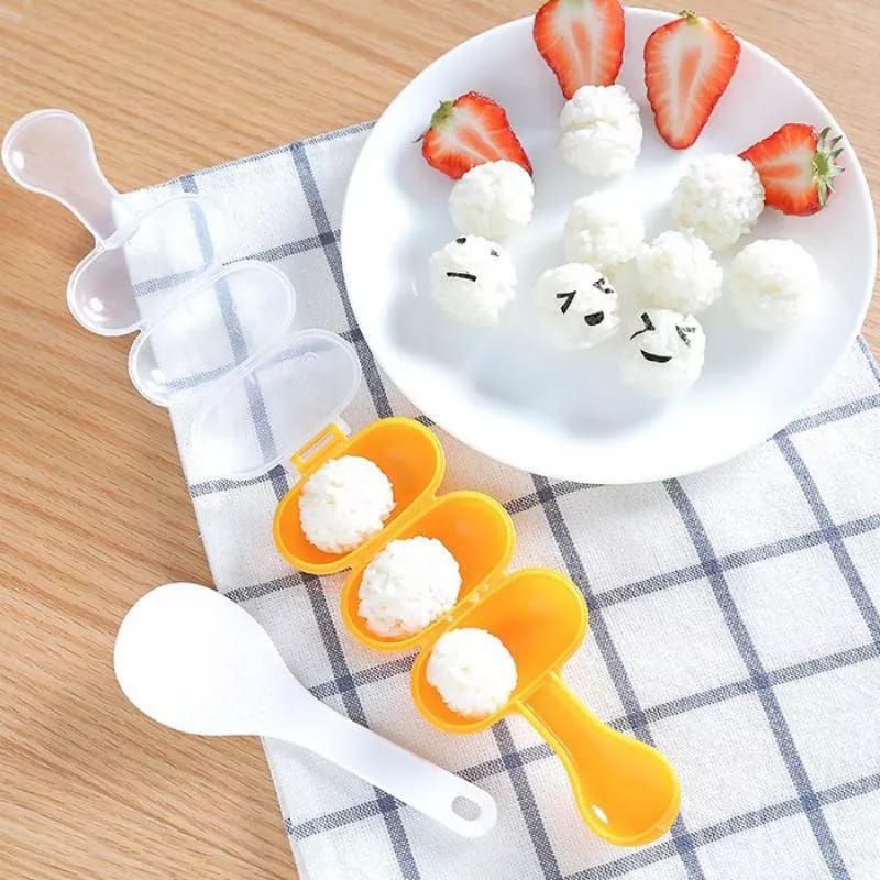 cetakan nasi bento bulat + sendok