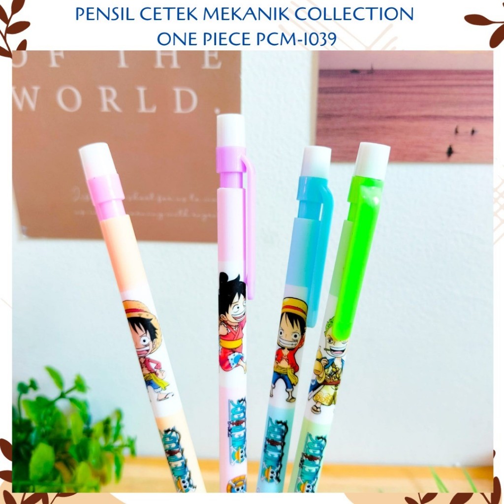 

PENSIL CETEK MEKANIK COLLECTION ONE PIECE PCM-1039 MECHANICAL KLIK CLICK KARAKTER UNIK MURAH PENCIL ALAT TULIS KANTOR SEKOLAH MURAH TERMURAH COD