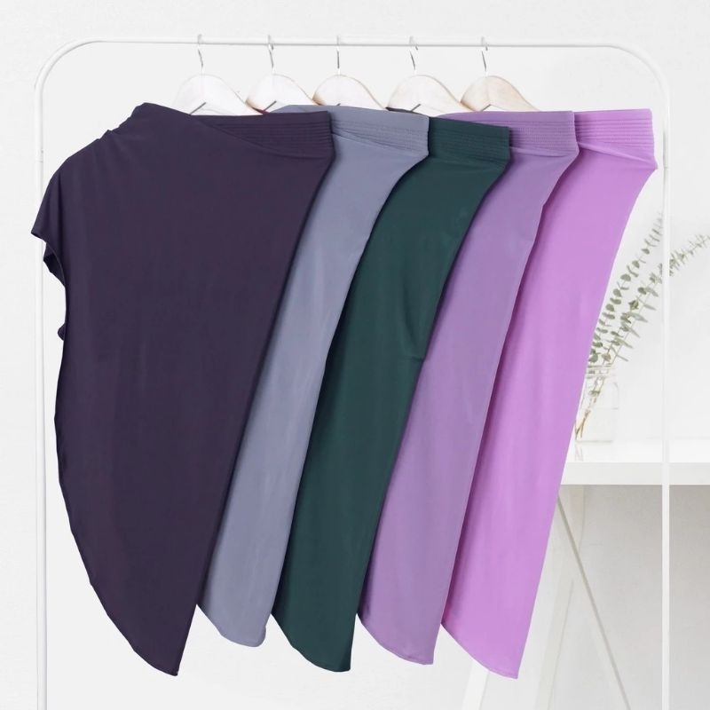 Hijab Khimar Jersey Premium / Jilbab Khimar Jersey Pinguin / Kerudung Khimar Pet Antem Jersey  Premi