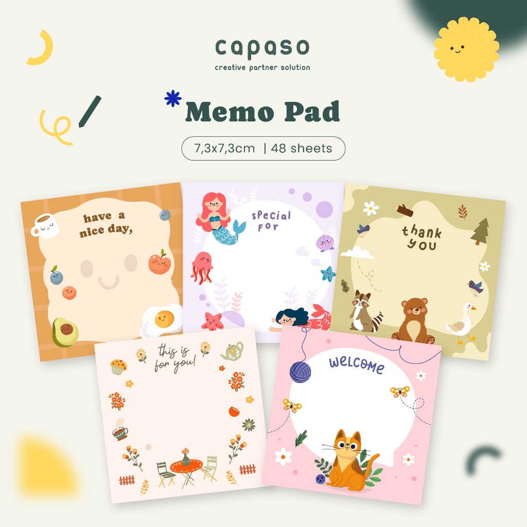 

Memo Pad / Note Pad Motif Lucu Aestetic