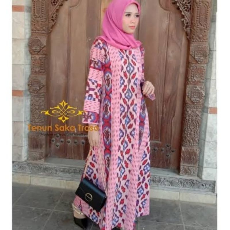 GAMIS TENUN GRADASI (PRE ORDER), CUSTOM JAHIT, CUSTOM GAMIS TENUN.