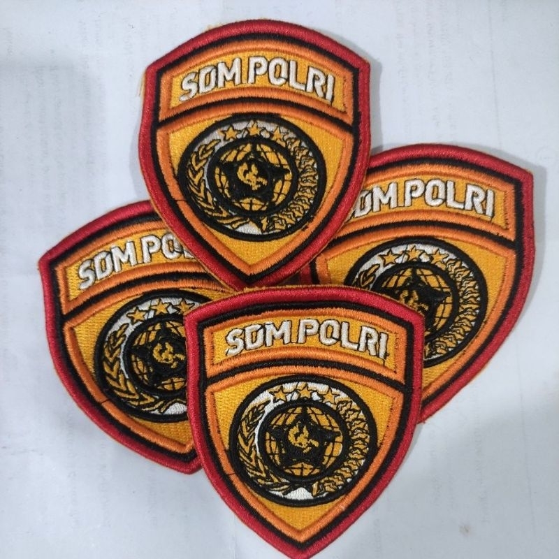 Logo SDM polri/pin SDM polri Bordir Timbul