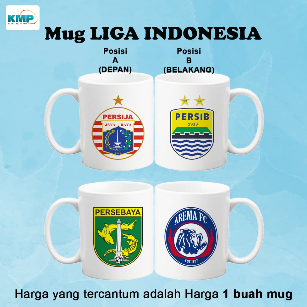 MUG LIGA / MUG BOLA / MUG LIGA INDONESIA / MUG CLUB BOLA (PALING MURAH)