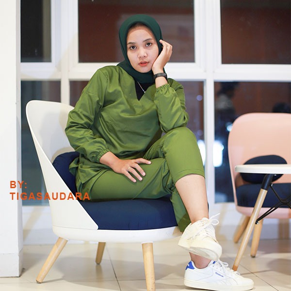 Baju Ok/Jaga Lengan panjang Karet