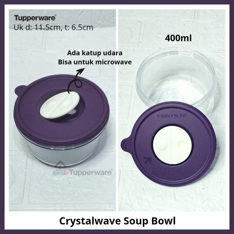 Mangkuk Sup Tupperware - Crystalwave Soup Bowl 400ml