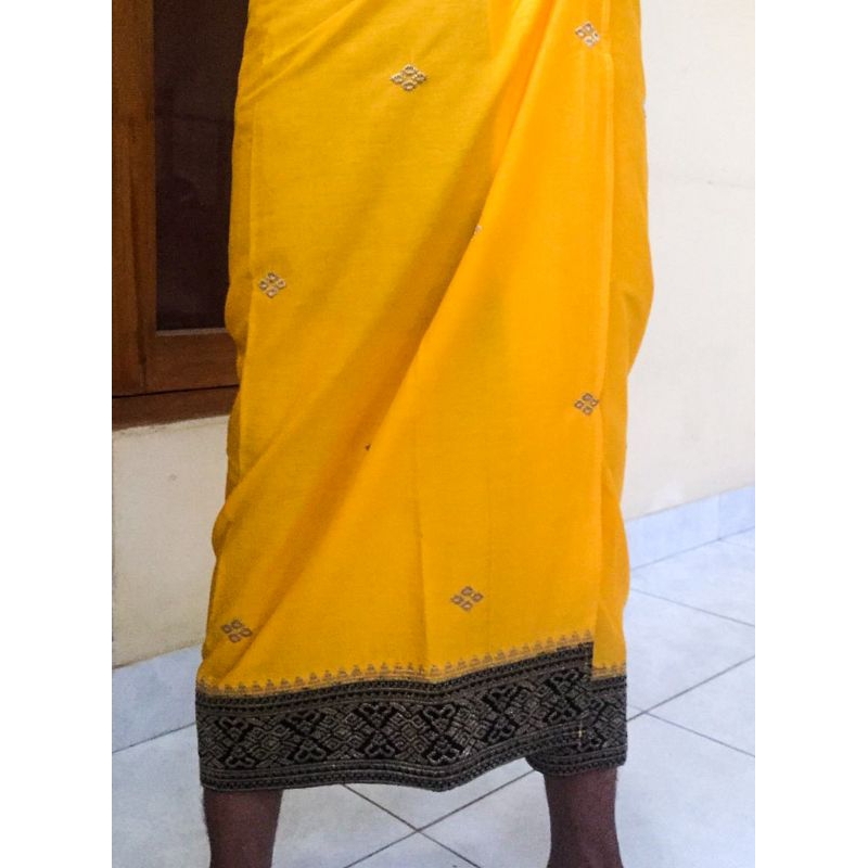 saput kuning bordir bahan halus