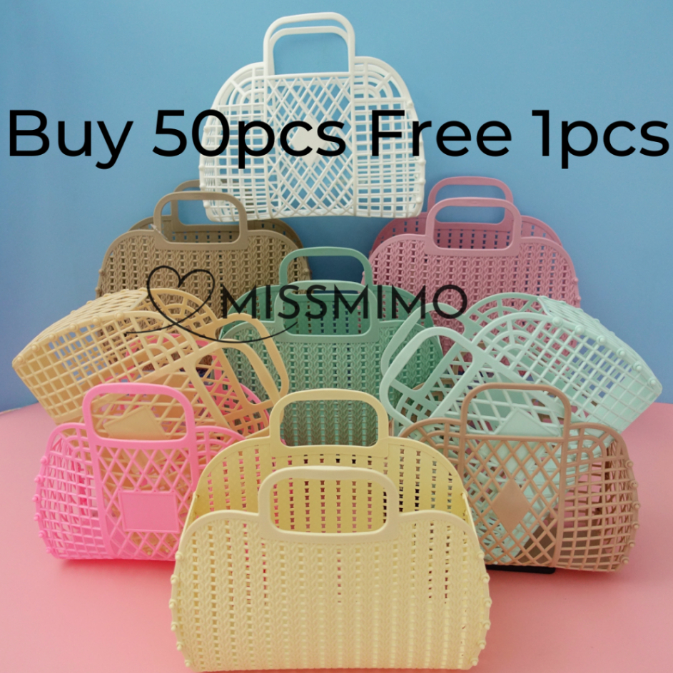 GrosiranC7o2N Keranjang Hampers Plastik Hollow Keranjang Jelly Souvenir Kado Parcel Hadiah