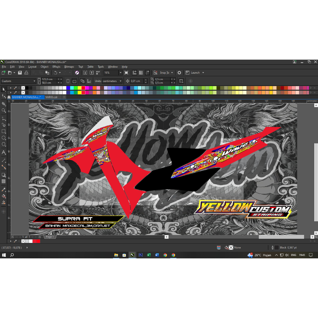 LIS STRIPING TRANSPARAN+HOLOGRAM SUPRA FIT NEW WAVE