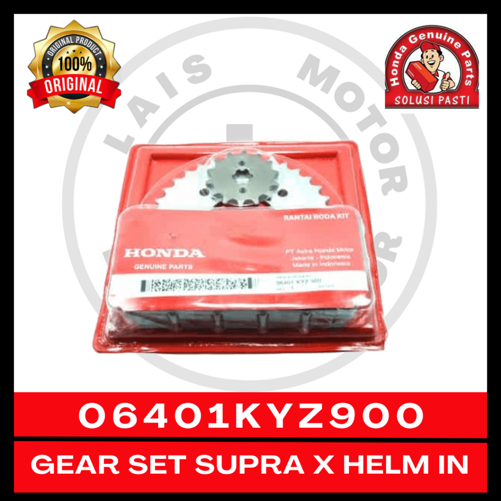 Gear Set KYZ Supra X 125 Helm In 06401KYZ900 ORI AHM