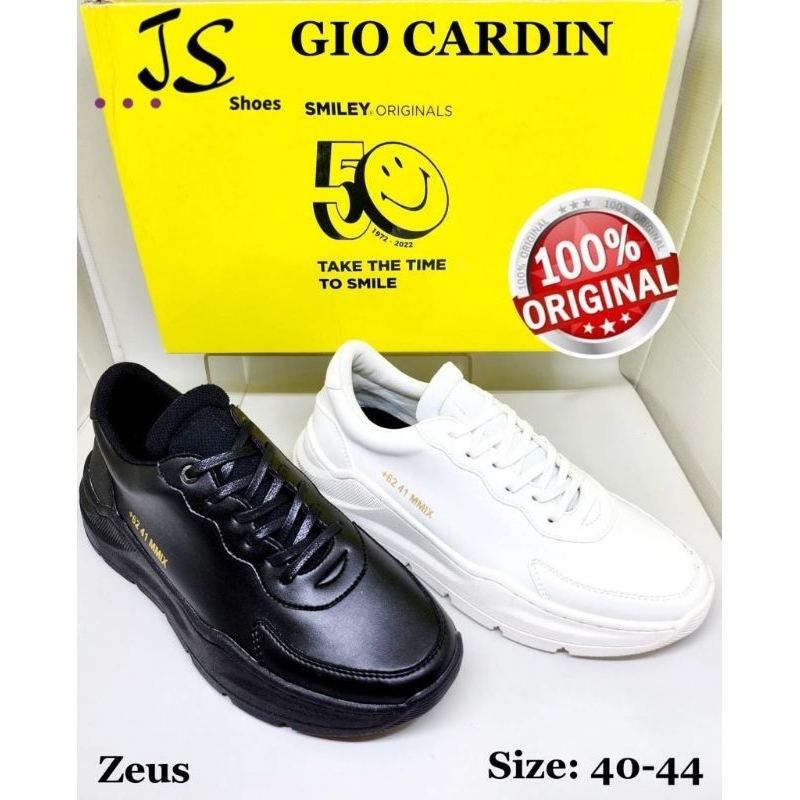 GIO CARDIN ZEUS - SEPATU SNEAKERS TALI PRIA DEWASA MERK GIO CARDIN ORIGINAL