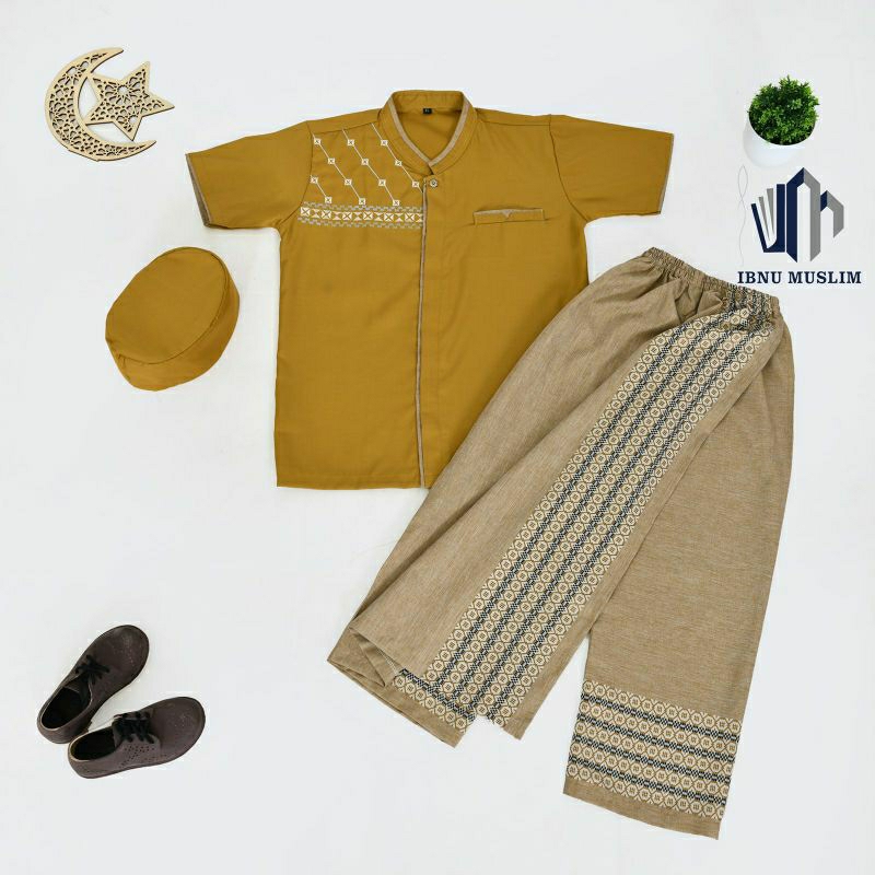 Setelan Koko Anak Sarkoci By: IBNU MUSLIM// Koko Anak Sarkoci Terbaru Bahan Katun Toyobo
