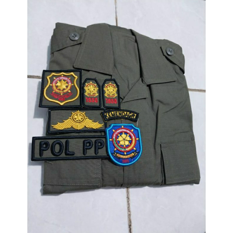 [KODE L48A] SERAGAM PDL SATPOL PP / SERAGAM POL PP ATRIBUT