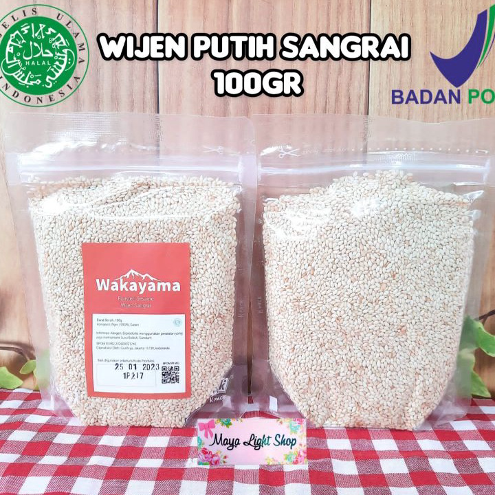 

Super Promo Wijen sangrai 100gr roasted white sesame seed taburan wijen putih oven Ready