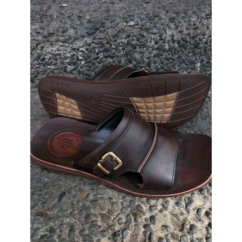 Sandal Pria Kulit Sandal Kulit sapi Bahan Kulit Sapi Full kulit Sandal kokop Pria
