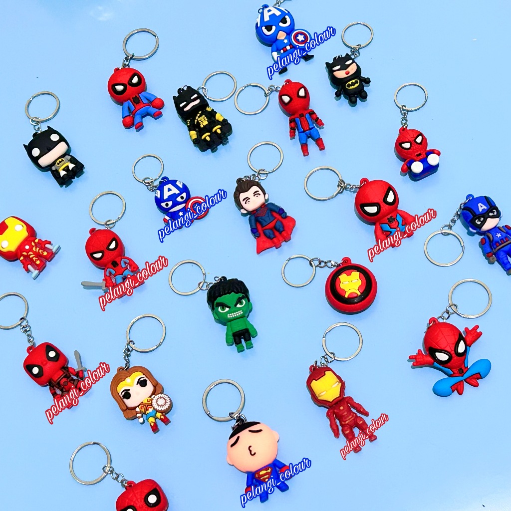 Gantungan kunci avenger ironman batman spiderman superman