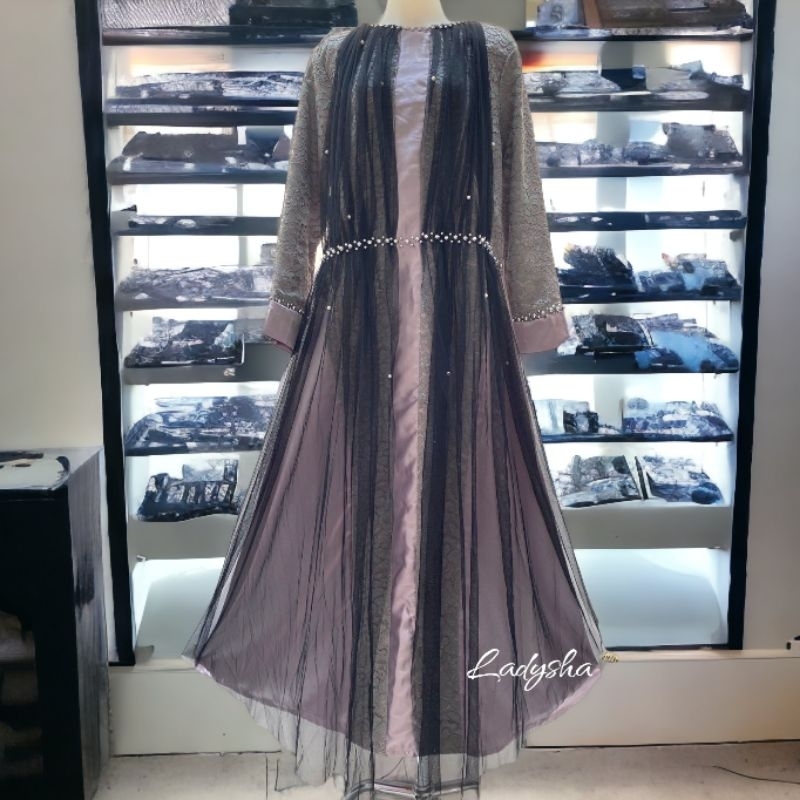 Sale gamis saya basic sutra silk silver