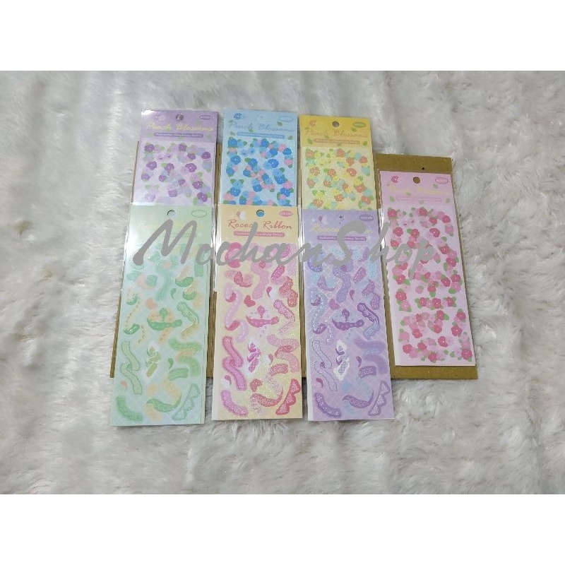 

DECO STICKERS for Journaling | Sticker DIY | Scrapbook | Photocard [Colored Glitter Laser Ribbon]