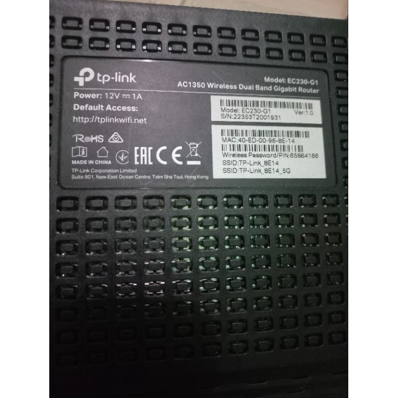 Router tp link dual band AC 1350 gigabit