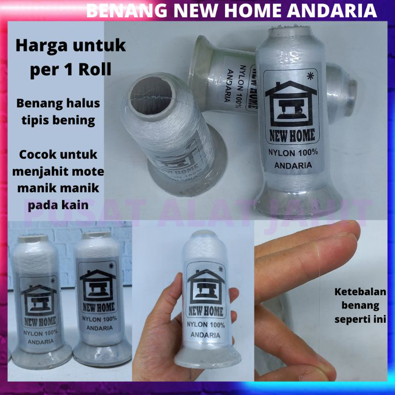 BAYAR DITEMPAT ✅ NEW HOME BENANG SENAR KENUR NYLON TIPIS TRANPARAN BENING UNTUK JAHIT MENJAHIT PAYET