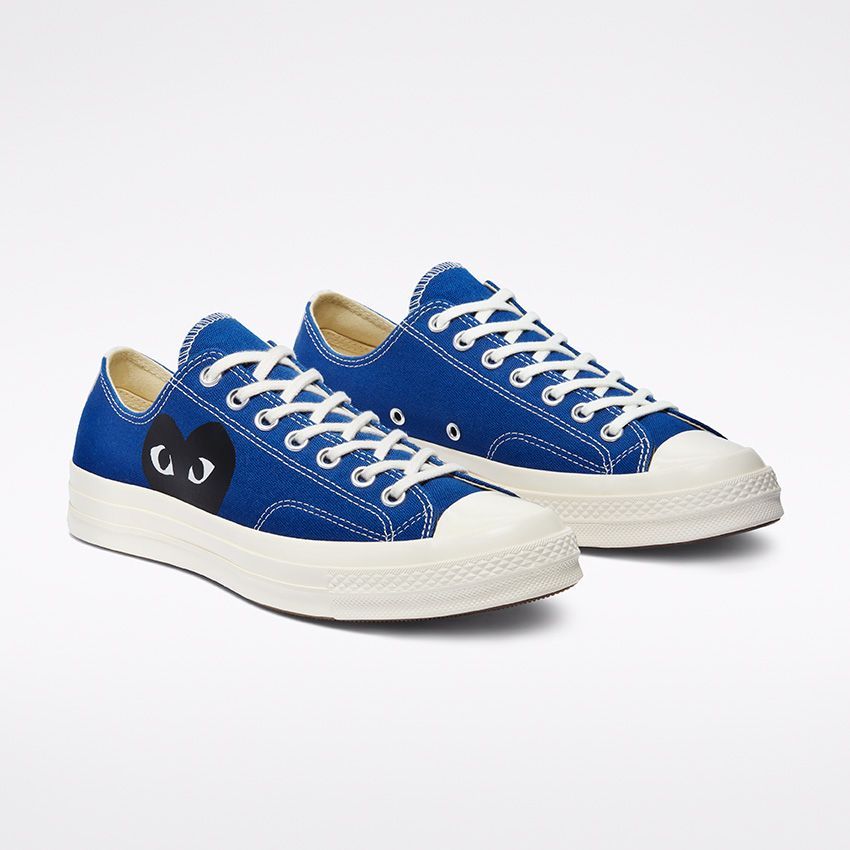 Converse x Comme des Garcons PLAY Chuck Taylor 70s Low Top Blue/Black/Egret - Original