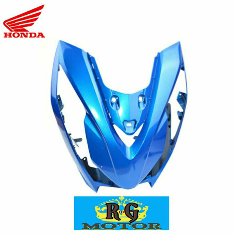 Cover Tameng Depan Biru Metalic  (AR Blue Me) Honda BeAT K1A Ori AHM 64301K1AN00ARB