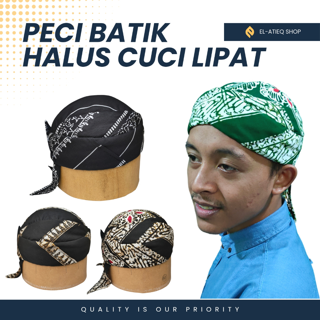 Peci Batik El-Atieq Cuci Lipat Kopyah Batik Kualitas Kain Halus