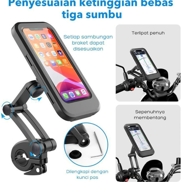 HOT SALE RY - HM18 Waterproof Case Phone Holder Full TOUCH HOLDER STANG WATERPROOF HOLDER Motor hm 1