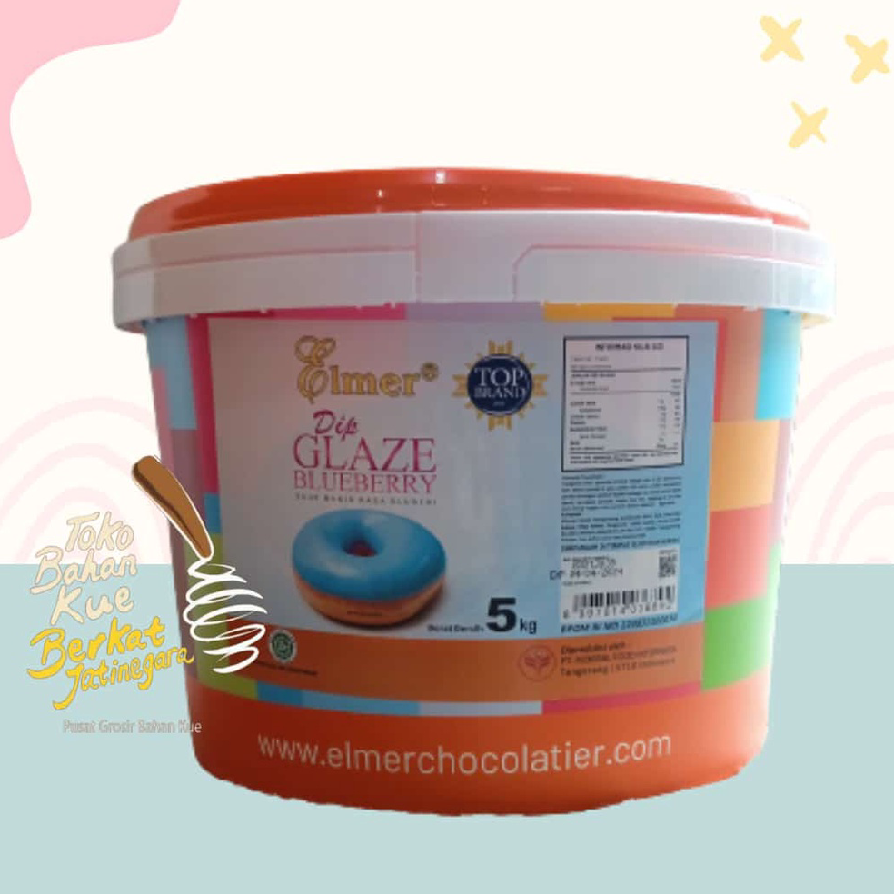 

⚡BEST SELLER⚡ ELMER GLAZE BLUEBERRY 5 KG / DOUGHNUT TOPPING DONAT DONUT PISANG NUGGET