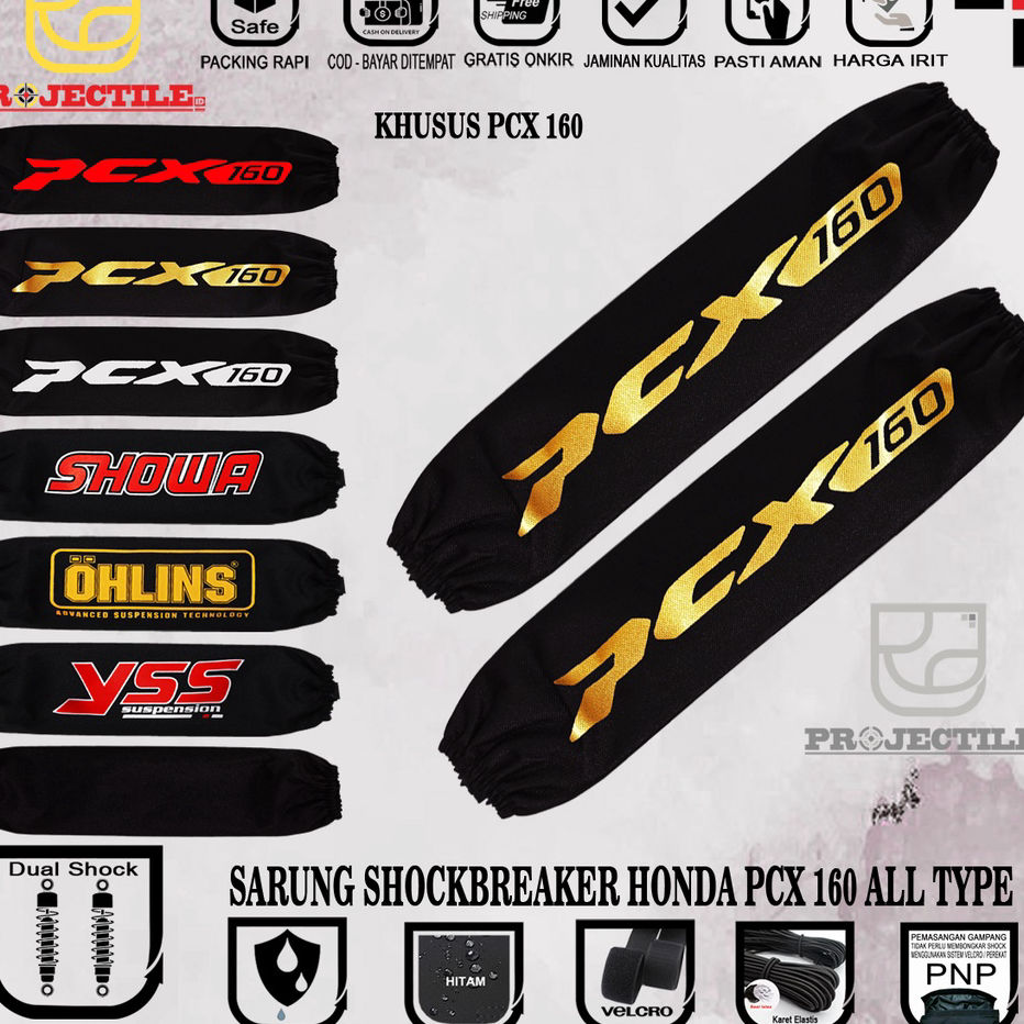 Kualitas Dijamin Sarung shock PCX / cover shockbreaker sarung sok shok belakang motor sepasang PCX 1