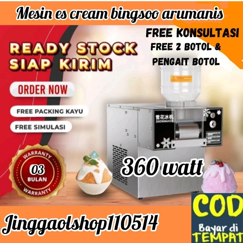 Mesin es salju es cream bingsoo korea arumanis mesin es krim snow ice maker