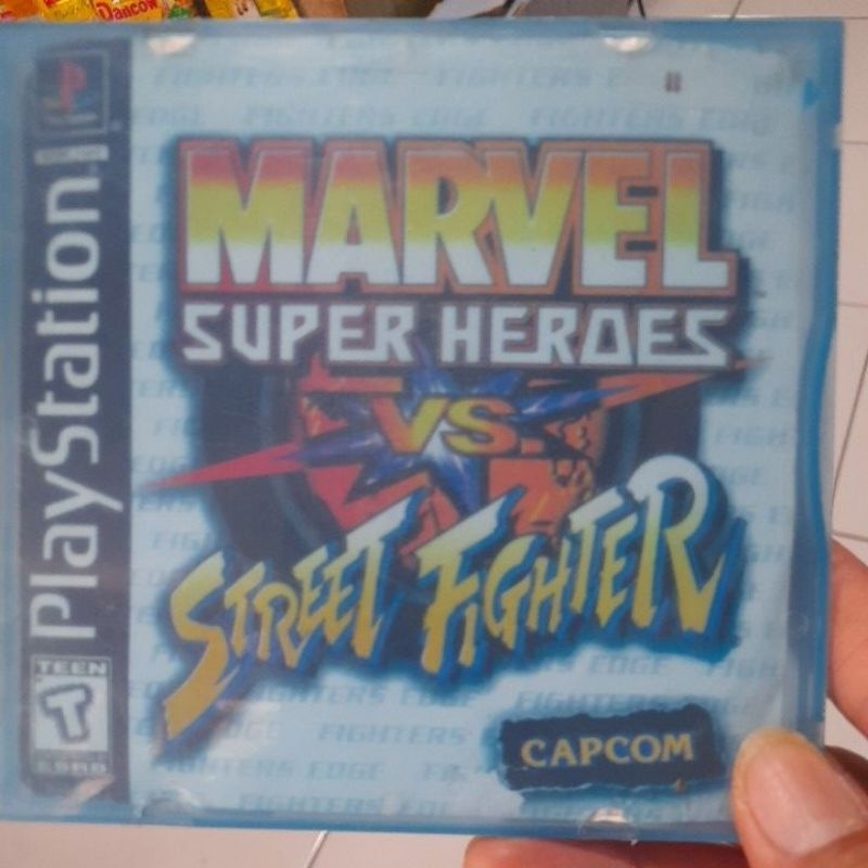 cd ps1 kopab marbel super heroes vs street fighter