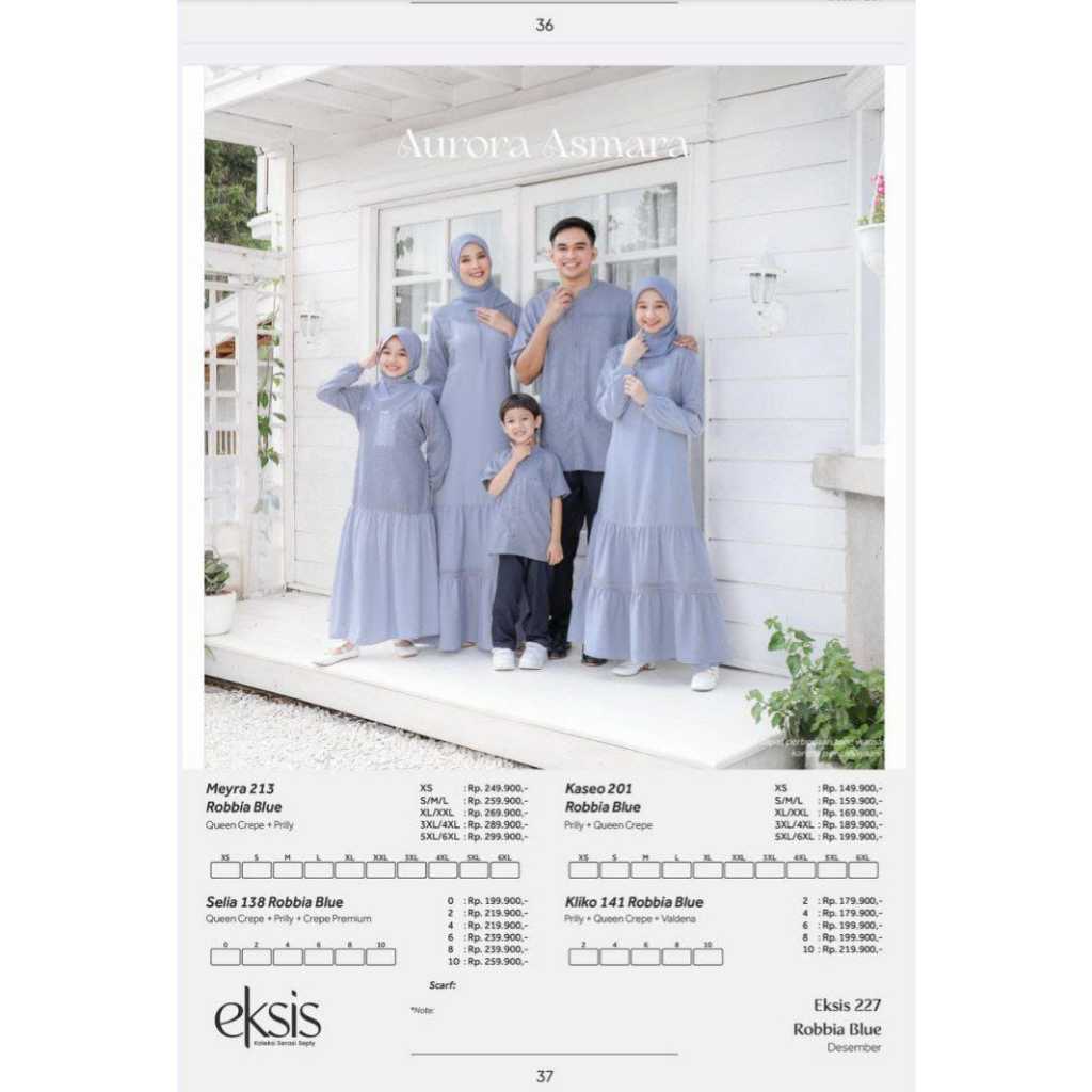 BAJU SARIMBIT LEBARAN 2024 SEPLY EKSIS 227 ROBBIA BLUE