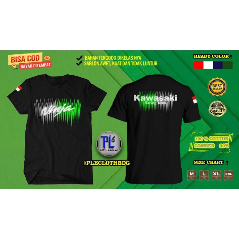 KAOS BAJU PRIA WANITA KAOS BAJU MOTOR NINJA R RR KAOS KEREN BAJU BAGUS KAOS KAWASAKI NINJA 150 R RR 