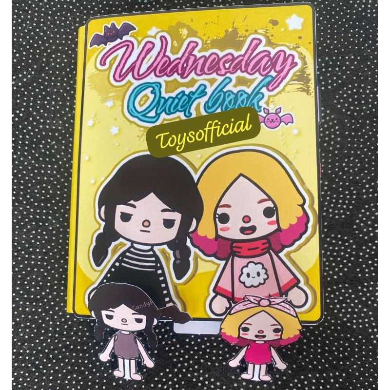 TOCA BOCA WEDNESDAY QUIET BOOK PAPER DOLL HOUSE MAINAN EDUKASI ANAK