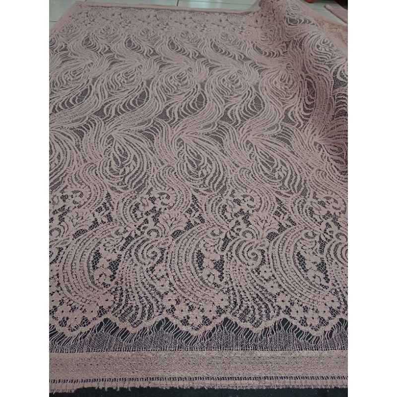 Bahan Kain Brukat Semi Prancis / Brukat Semi Prancis