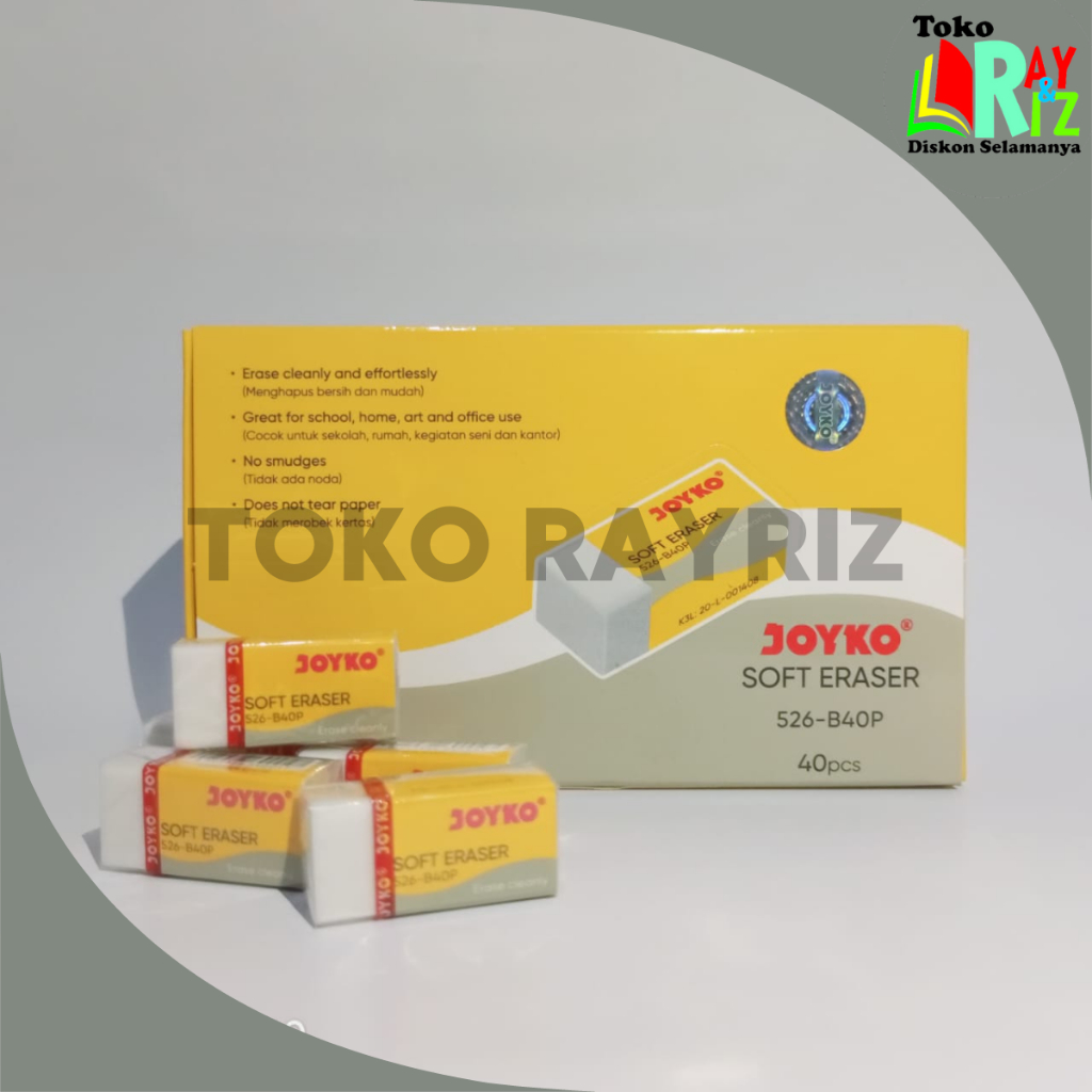

Penghapus Pensil Penghapus Joyko Pencil Eraser Joyko Stip 526-B40P