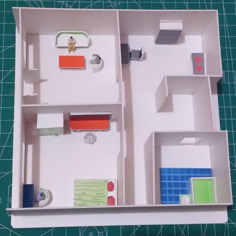 MAKET MINIATUR RUMAH MINIMALIS DIORAMA