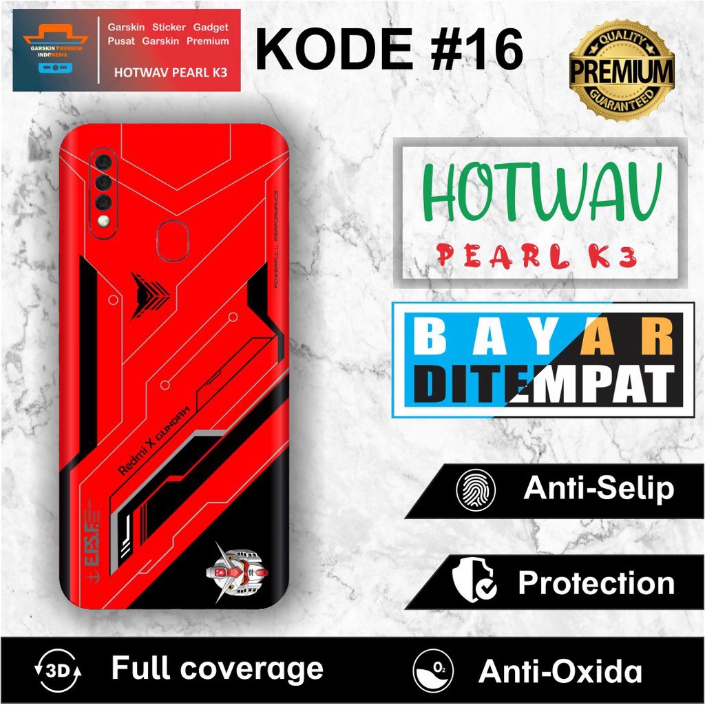 *(NEW)* COD Garskin Sticker HOTWAV PEARL K3 Motif 1620 Bisa Request Gambar ISI 2PCS Garskin/Stiker C