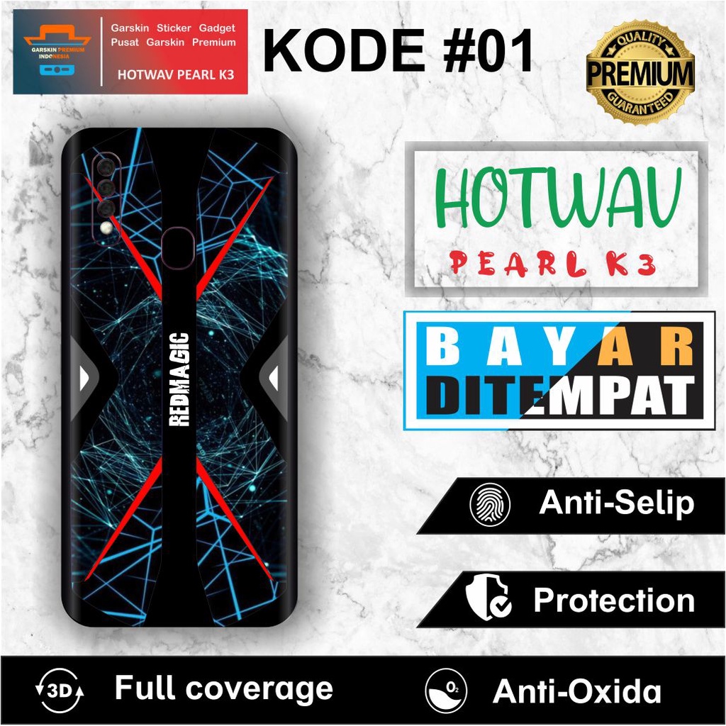 *(NEW)* COD Garskin Sticker HOTWAV PEARL K3 Motif 15 Bisa Request Gambar ISI 2PCS Garskin/Stiker Cas