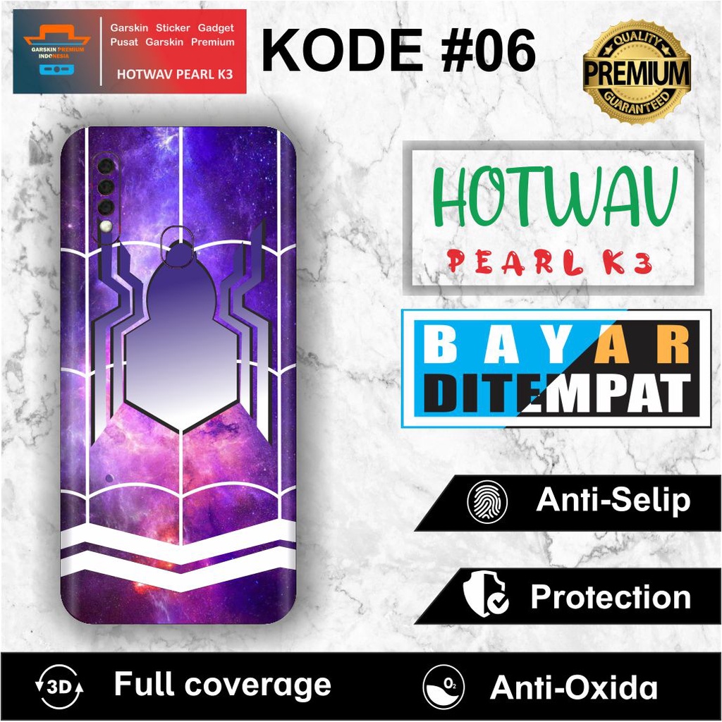 *(NEW)* COD Garskin Sticker HOTWAV PEARL K3 Motif 610 Bisa Request Gambar ISI 2PCS Garskin/Stiker Ca