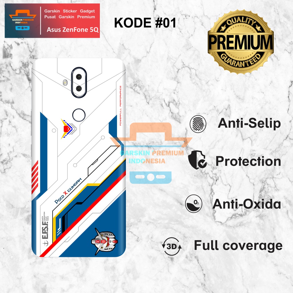 *(NEW)* COD Garskin Asus Zenfone 5Q Motif 15 Bisa Request Gambar ISI 2Pcs Garskin/Stiker Case/Skin P
