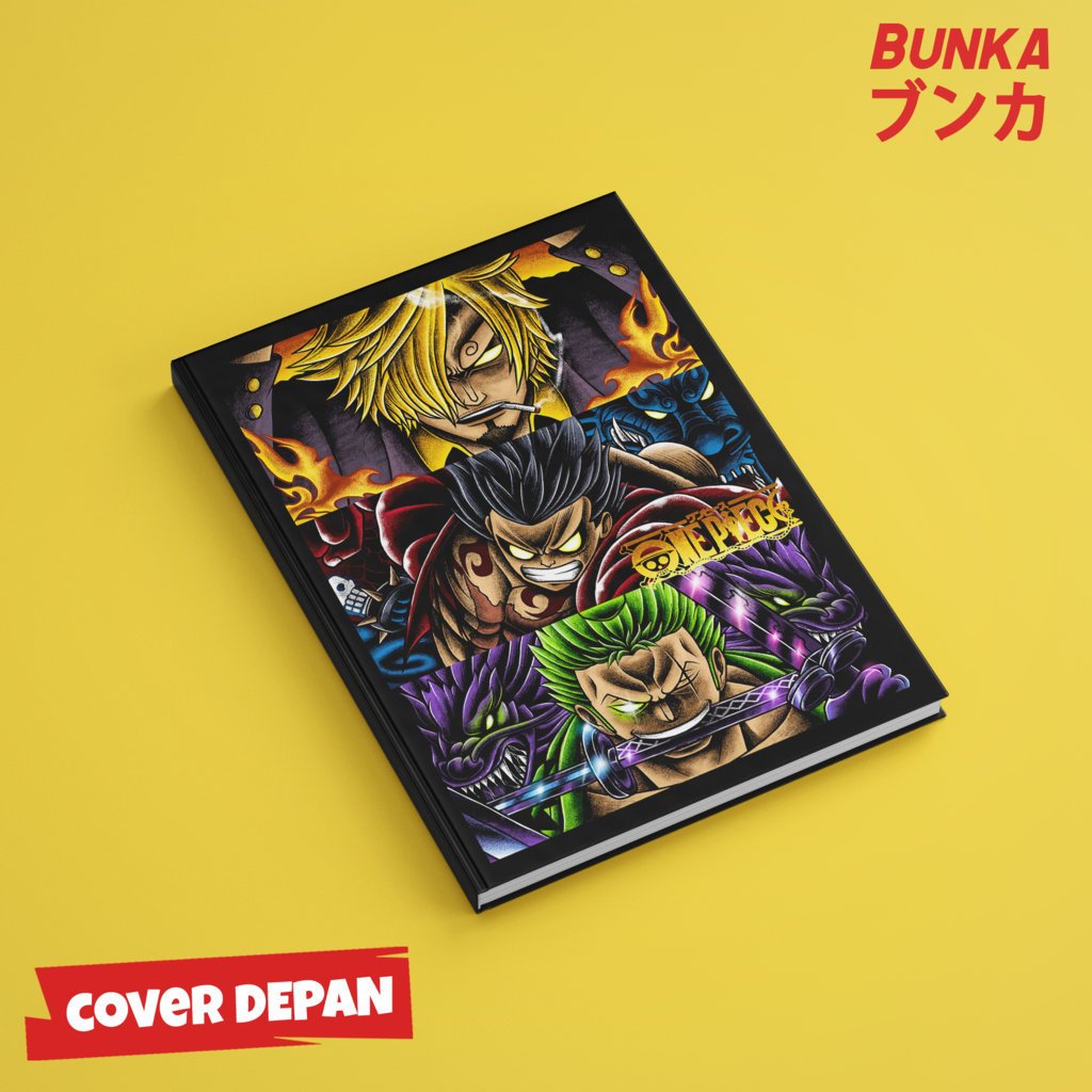 

Note Book Aesthetic Anime One Piece Trio Monster Badass Design Hardcover A5 Buku Tulis Catatan Notes Agenda Planner Jurnal vintage buku catatan story book kado anniversary valentine cowok cewek murah