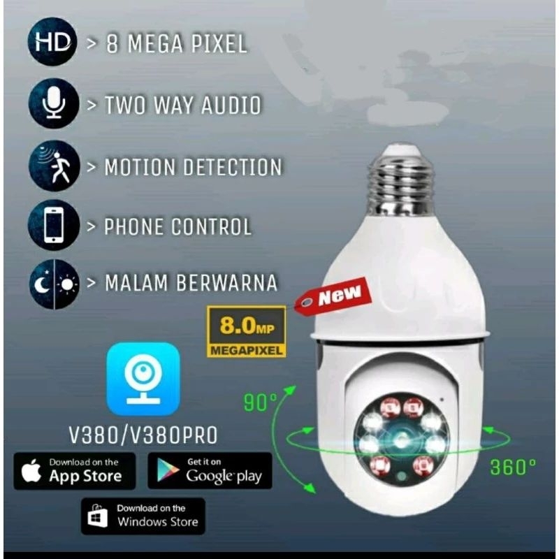 CCTV BOHLAM LAMPU V380PRO Panoramic Camera