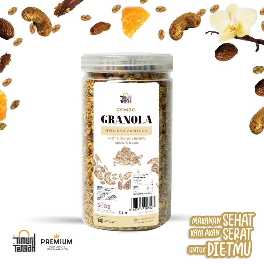 

Timur Tengah Granola Vanilla 500 Gr - Makanan Sehat - Sarapan Sehat - High Quality