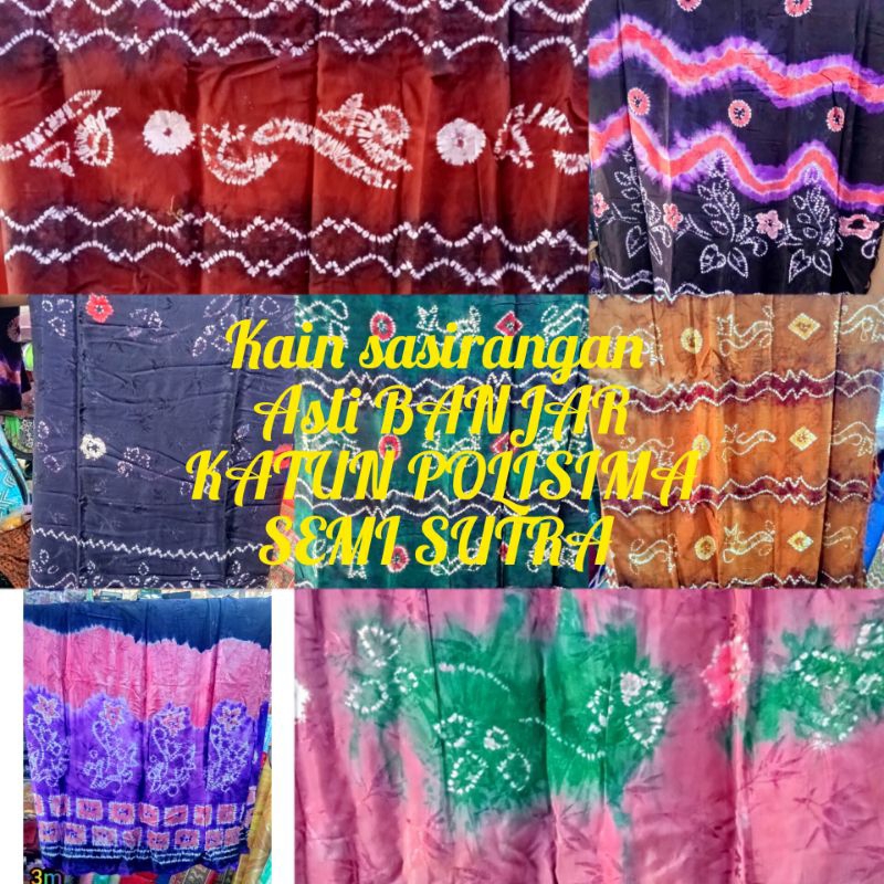 kain SASIRANGAN Khas banjar KATUN&SEMI SUTRA